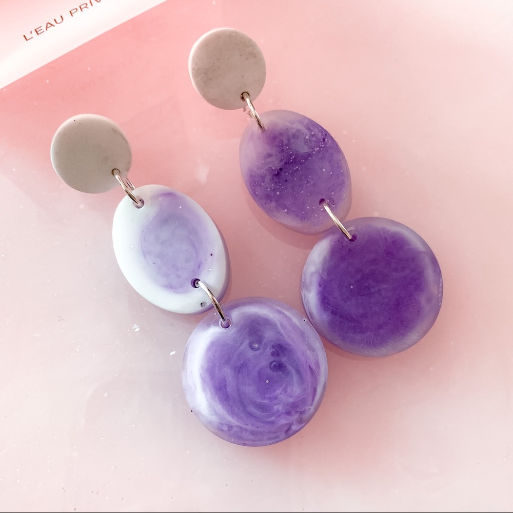 Handmade Statement Earrings (resin)
